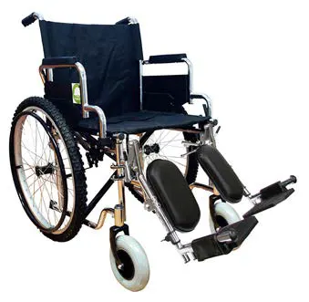 OU419 – Silla De Ruedas Todo Terreno 20″ Cromada Con Eleva Pierna